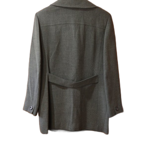 Vintage Tahari Gray Green Matching Long Line Blazer & Pants Suit Set 12 - Picture 8 of 16